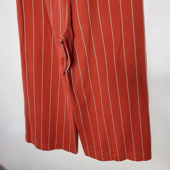 J.O.A. womens High Waisted Wide Leg Cropped Pants With Tie Size Small E… - Picture 7 of 10